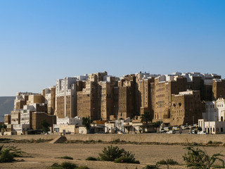 Panorama of Shibam mud skyscrapers, Hadramout, Yemen