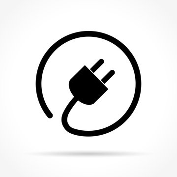 plug icon on white background