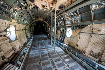 inside old military airplane