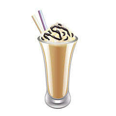 Frappe iced coffee isolated vector