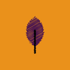 flat vector icon design collection leaf of tree