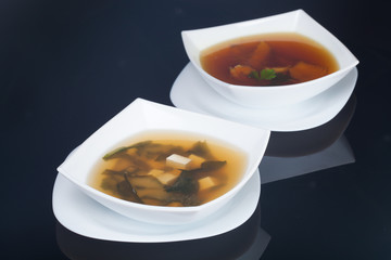 Japanese soup, studio shot