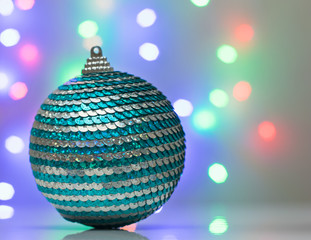 Beautiful Christmas ball on the background bokeh.