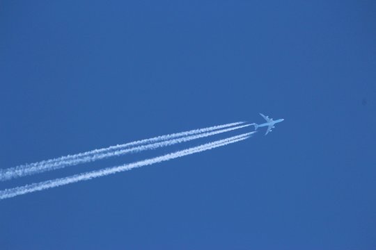 ジャンボと飛行機雲 © yichi2005