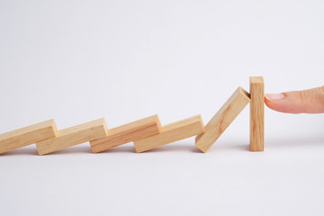 Wooden block for business concept.