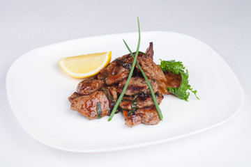 meat with vegetables, macro