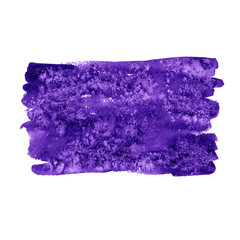 Fototapeta premium violet brush painting isolated strokes stain on white background. Watercolor.