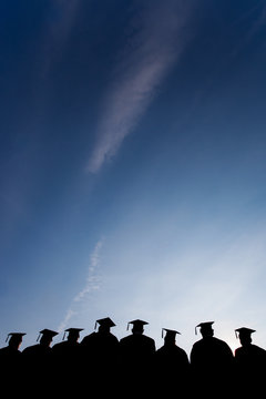 Education Graduation With Blue Sky