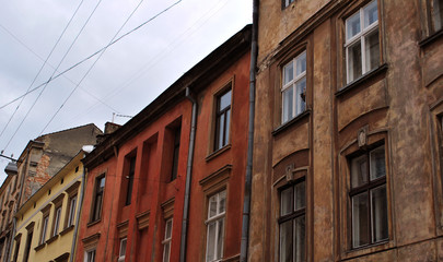 Fototapeta na wymiar Armenian street in Lviv