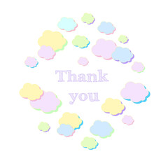 Thank you typographic design. Vector illustration EPS10.