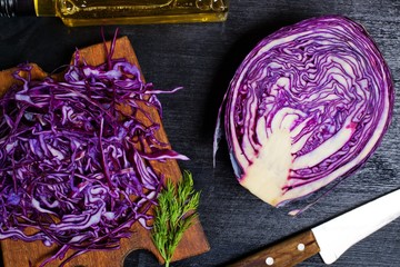  red cabbage . Vegetarian healthy food. 