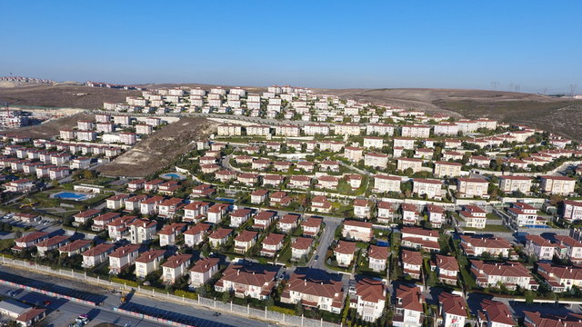 Bah&ccedil;eşehir Ispartakule Boğazk&ouml;y Toplu Konut Drone ile Hava Fotoğrafı 