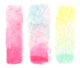 Watercolor abstract background strips