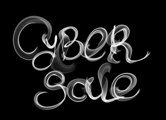 Happy new year 2017 isolated numbers written with flame light on black background. Isolated design