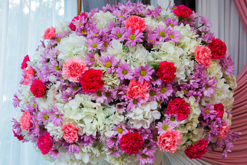 Beautiful flowers background for wedding scene