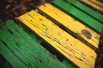 Colorful bench texture rhythm