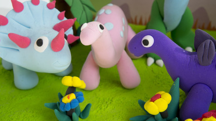 clay model dinosaur art education