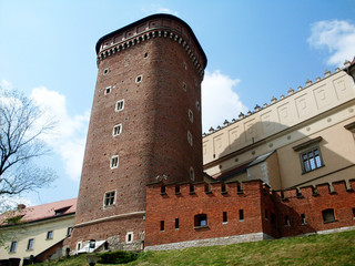 Kraków - zamek na Wawelu w słoneczny dzień