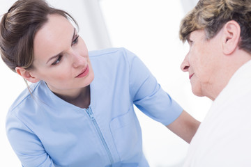 Female nurse with senior