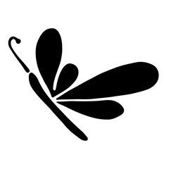 Vector black and white  illustration of insect. Butterfly isolated on the white background. Hand drawn decorative graphic vector logo, icon, sign, symbol, illustration.