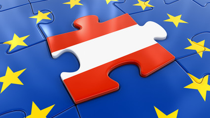 Austria Jigsaw as part of EU 