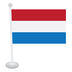 Isolated flag of The Netherlands