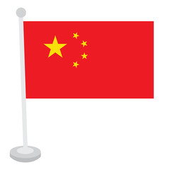 Isolated Chinese flag