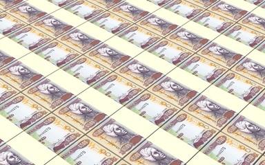 Jamaican dollar bills stacks background. 3D illustration