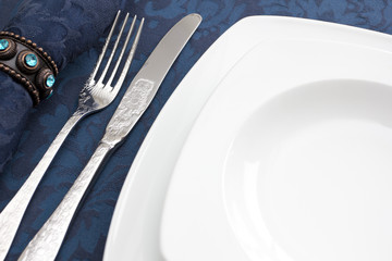 Dinner Decoration, Plate, Knife & Fork