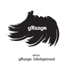 Modern Textured Grunge Brush Stroke . Black isolated paintbrush vector design.