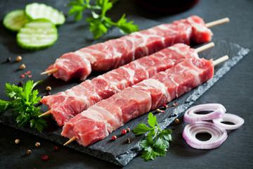 Raw Pork Skewers
