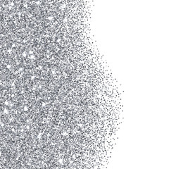 Silver glitter textured border