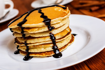 Pancakes with maple syrup