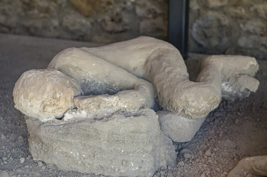 Victim In Pompeii Of The Eruption Of Mt Vesuvius