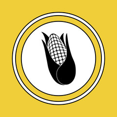fresh natural corn icon vector illustration graphic design
