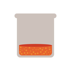 chemistry flask bottle icon over white background. colorful design. vector illustration