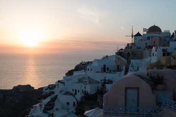 Obraz premium tramonto a Oia - isola di Santorini