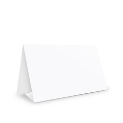 Blank white paper stand holder