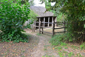 A small Corral at a cabin in America.