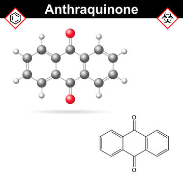 Anthraquinone chemical structure, quinone class
