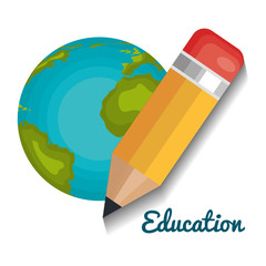 planet earth school icon vector illustration design