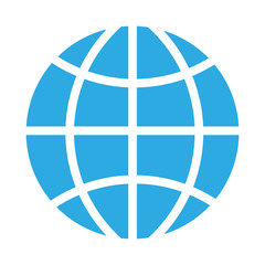 global network sphere icon over white background. vector illustration