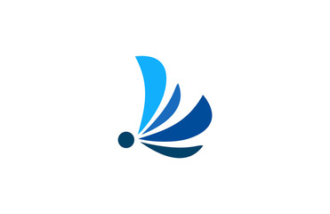blue swirl business logo