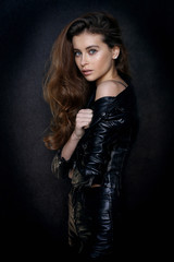 Beautiful young female brunette