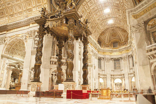 Church interior in Vatican city