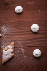 piece of apple pie on the table