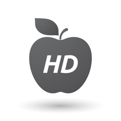 Isolated apple fruit with    the text HD