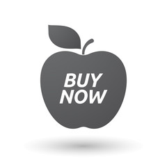 Isolated apple fruit with    the text BUY NOW