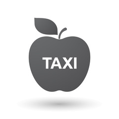 Isolated apple fruit with    the text TAXI