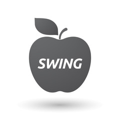 Isolated apple fruit with    the text SWING